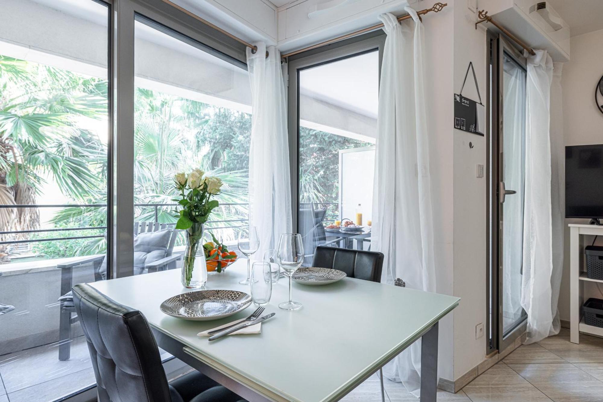 Studio Centre Terrasse Climatisation 50M Plage Menton Eksteriør billede
