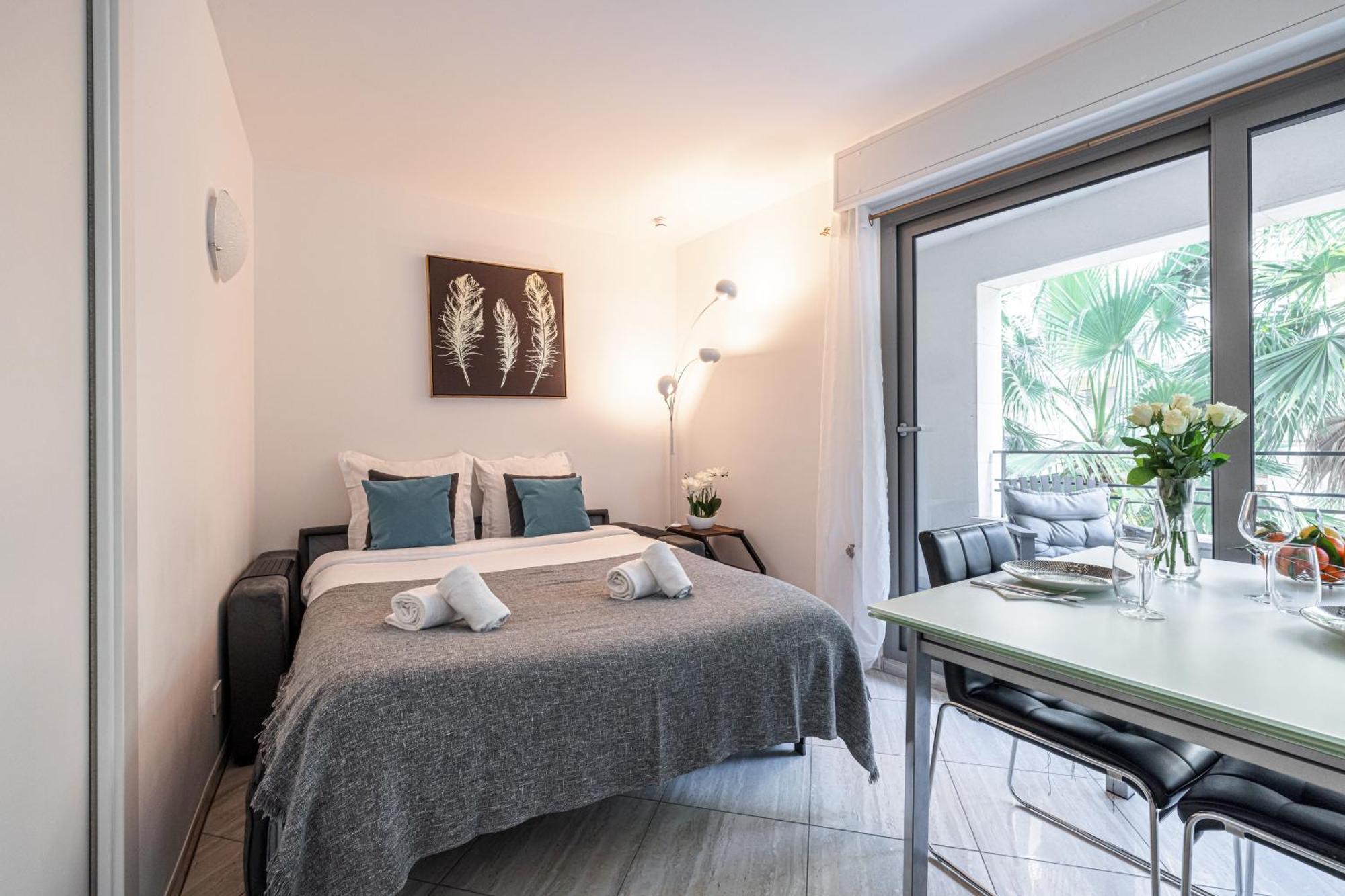 Studio Centre Terrasse Climatisation 50M Plage Menton Eksteriør billede